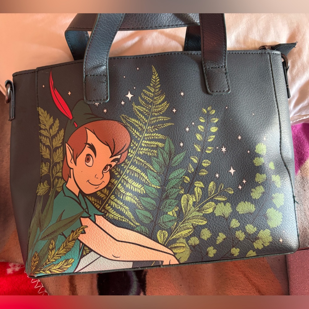 Peter Pan Themed Women's Bag - Black and Green